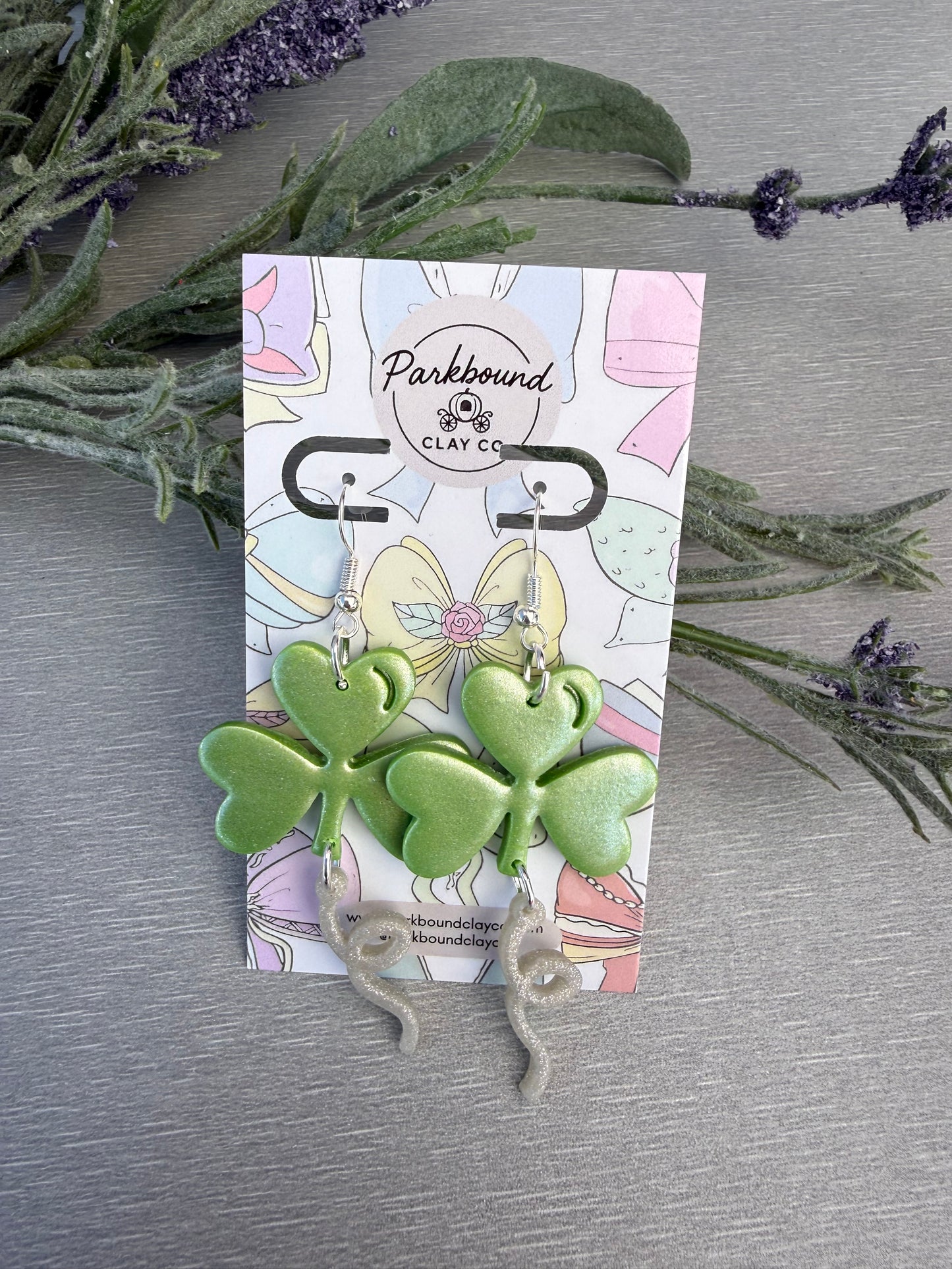 Shamrock Balloon Dangles | Lucky Green Statement Jewelry