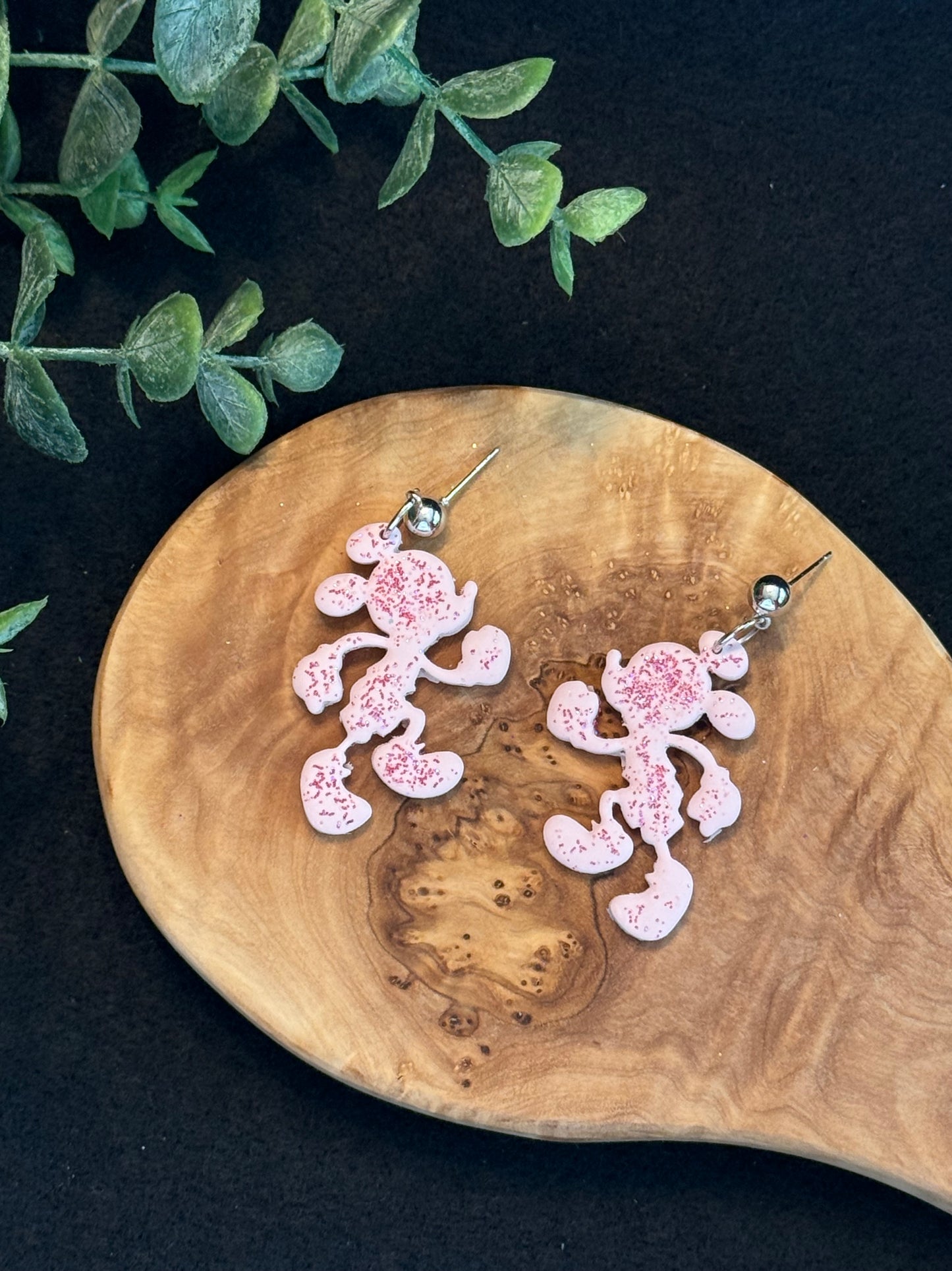 RunDisney Glitter Mouse Earrings