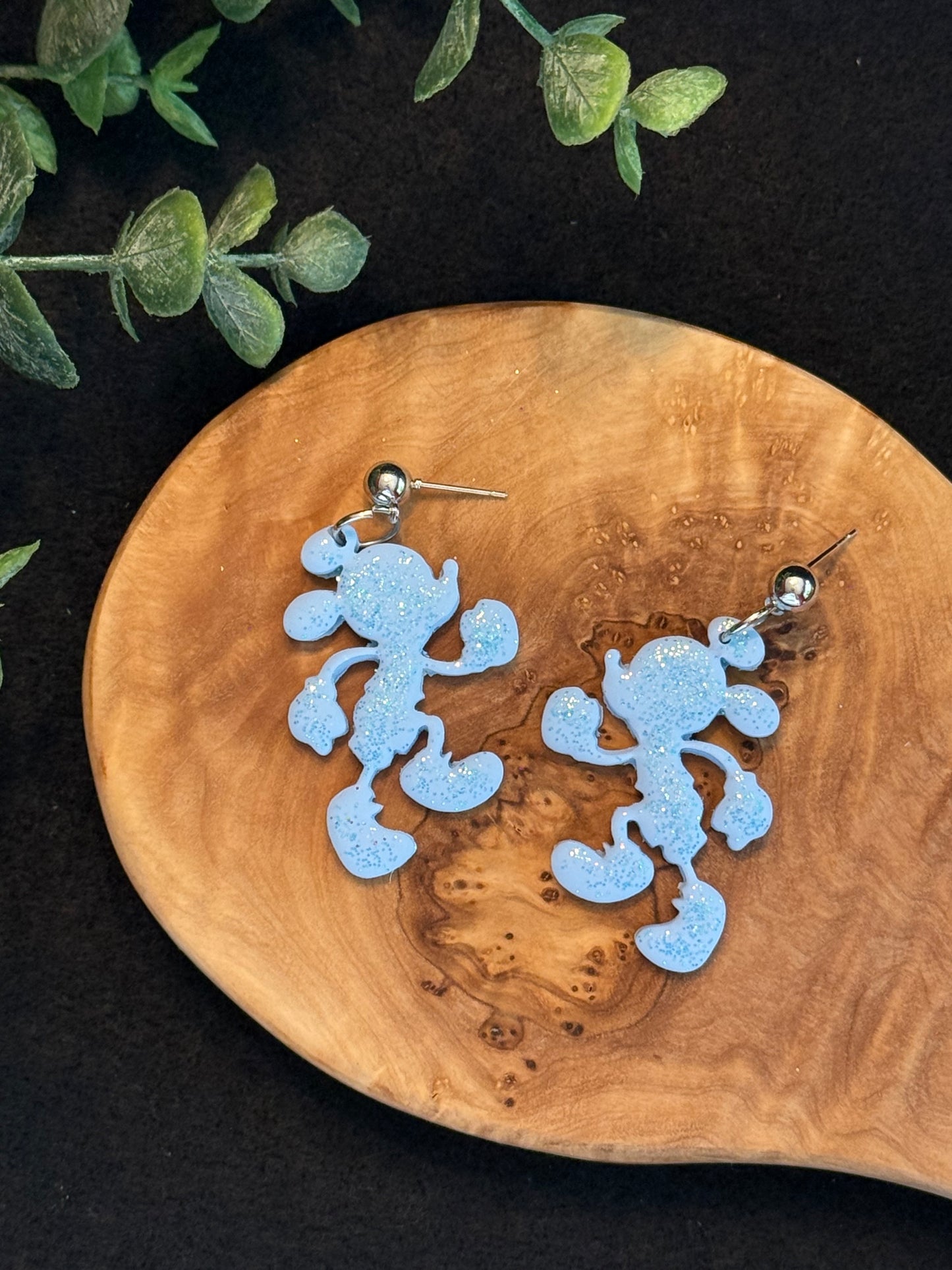 RunDisney Glitter Mouse Earrings