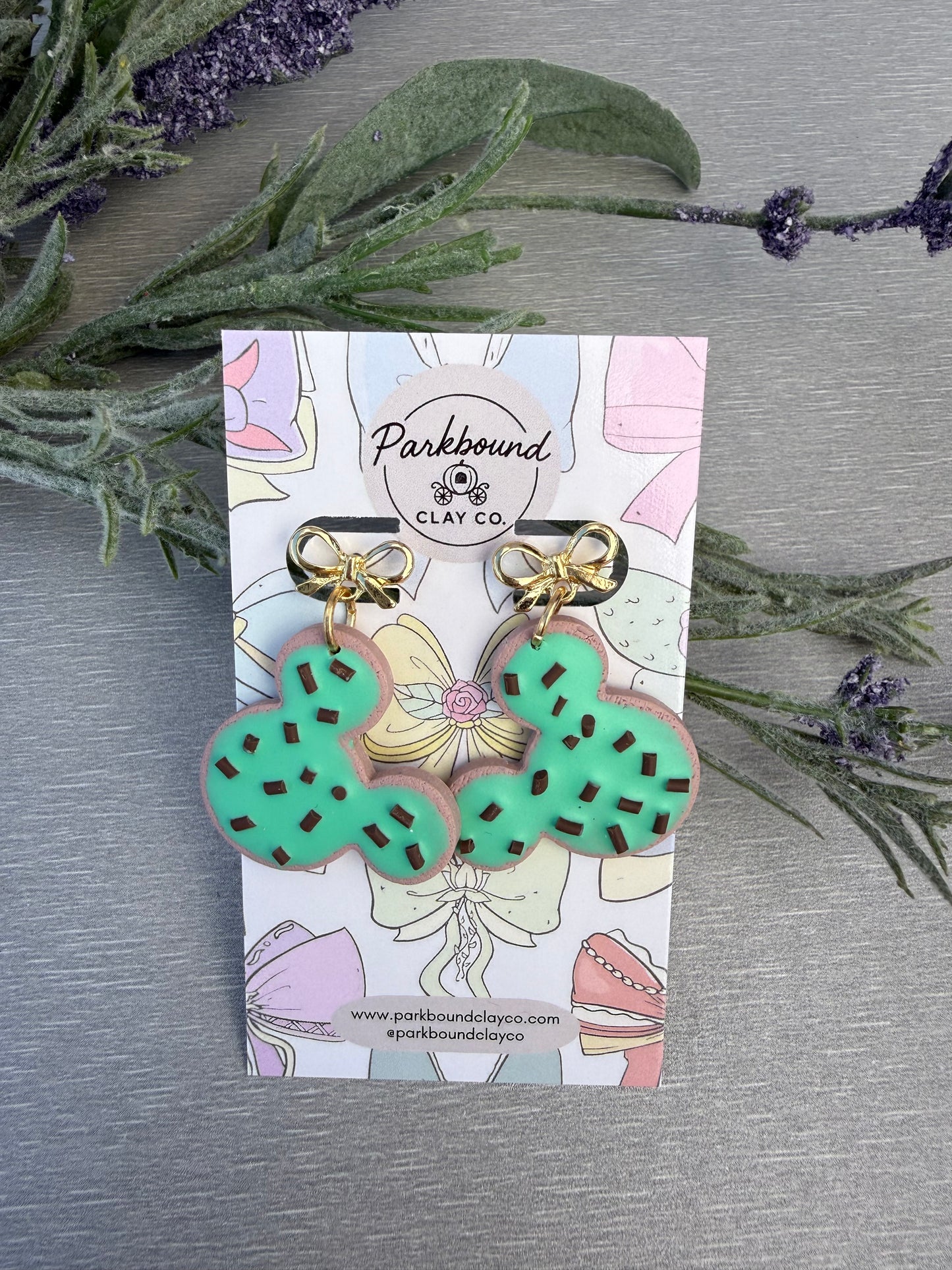 Mint Sprinkle Cookie Dangles | Park Treat Statement Jewelry