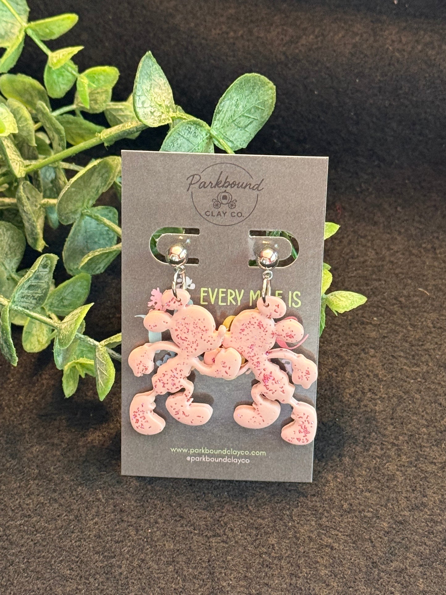 RunDisney Glitter Mouse Earrings