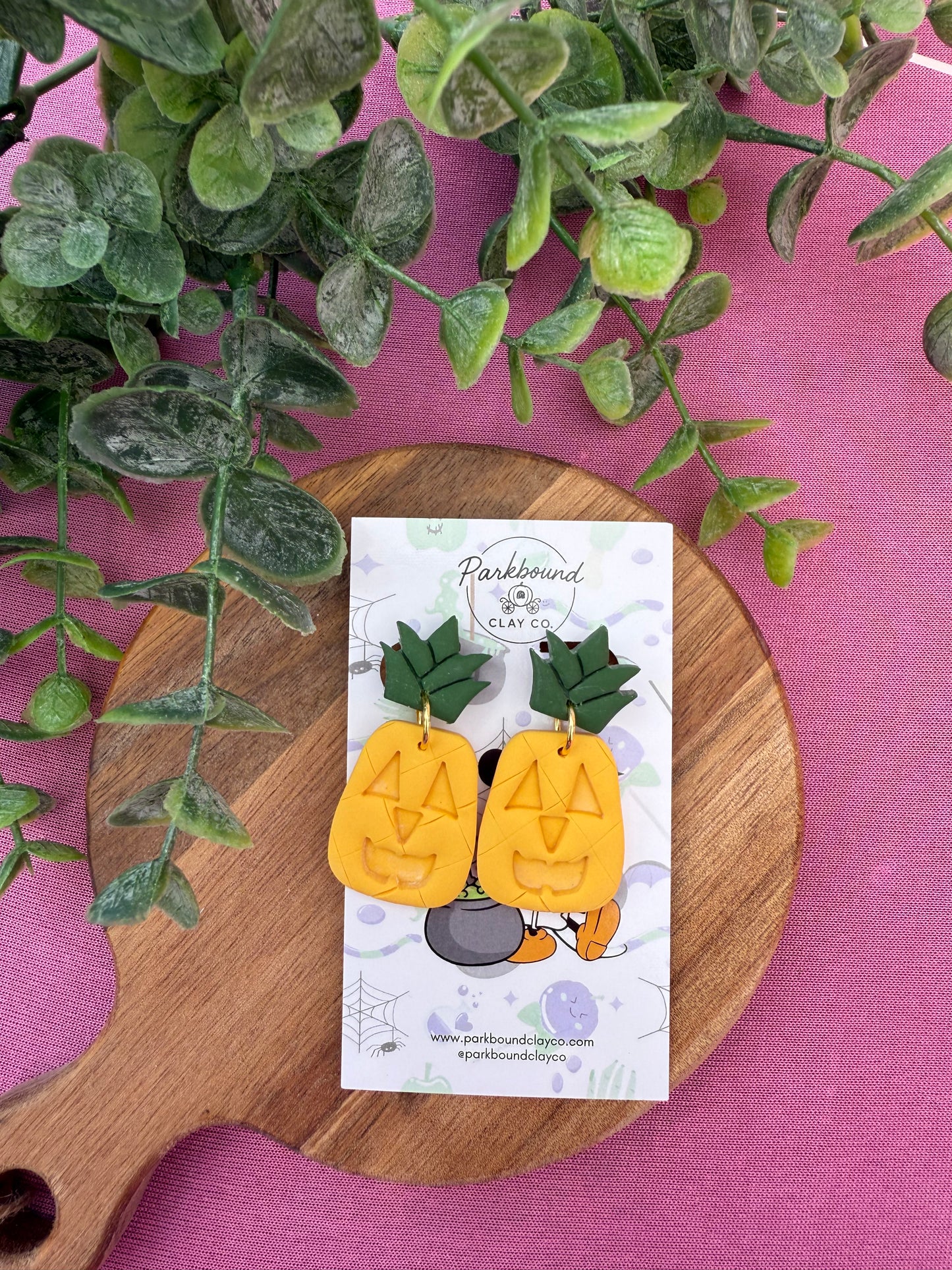 Pineapple Jack-Oā-Lantern Earrings | Halloween Disney Inspired Jewelry
