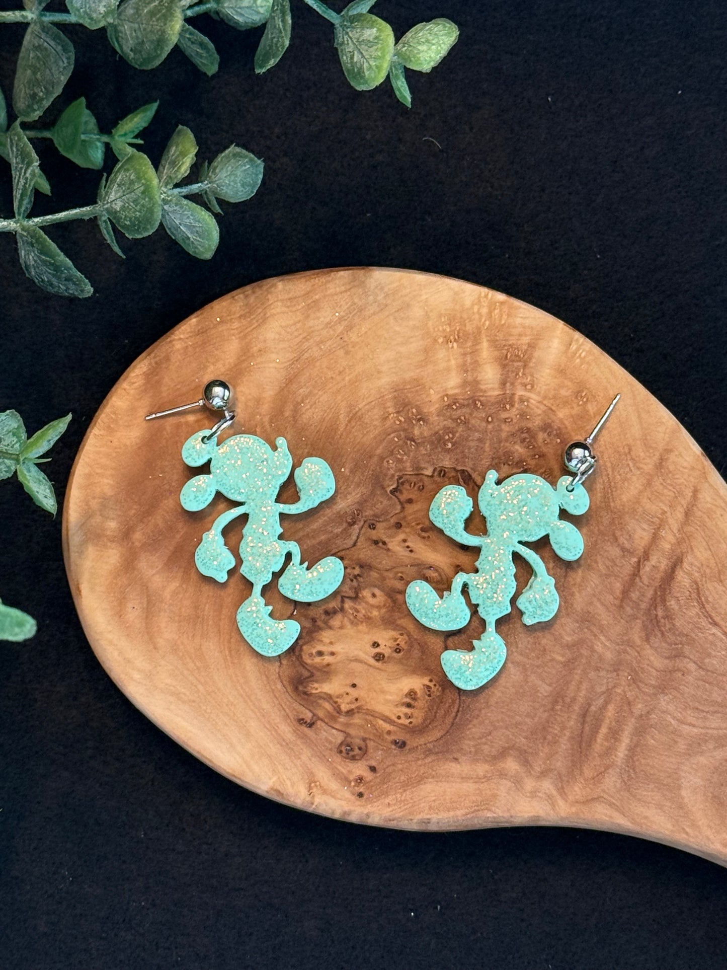 RunDisney Glitter Mouse Earrings