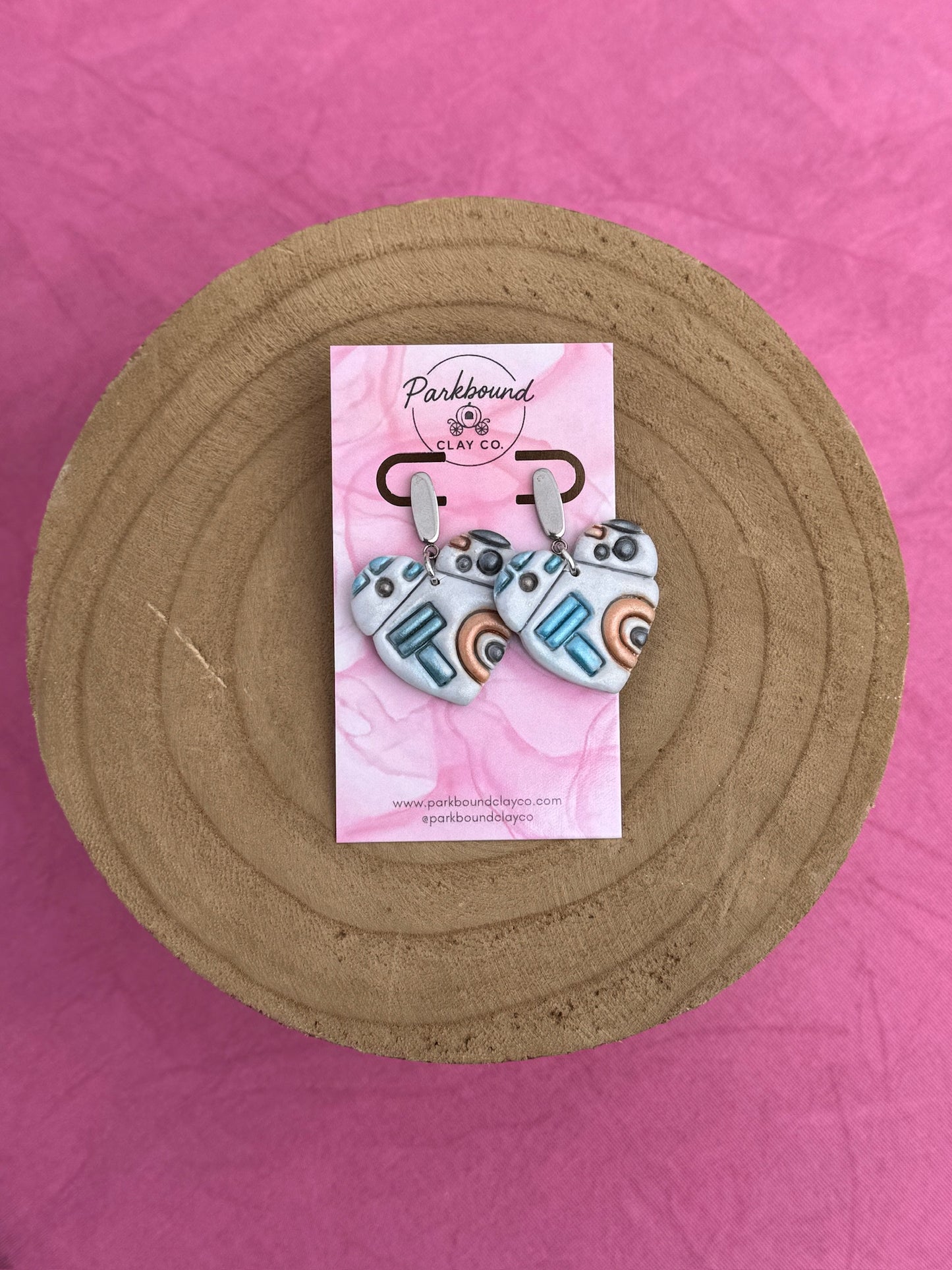 Heart Shaped Droid Earrings