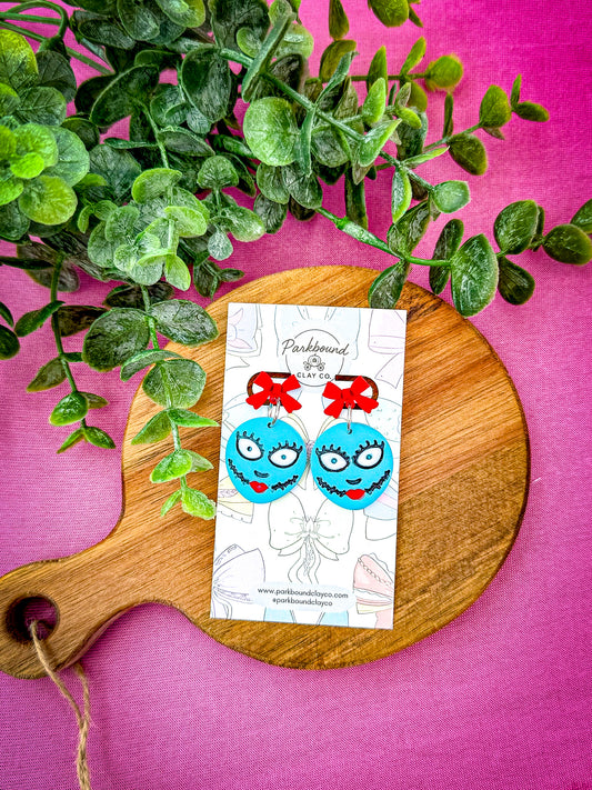 Sally-Inspired Earrings | Nightmare Before Christmas Polymer Clay Earrings