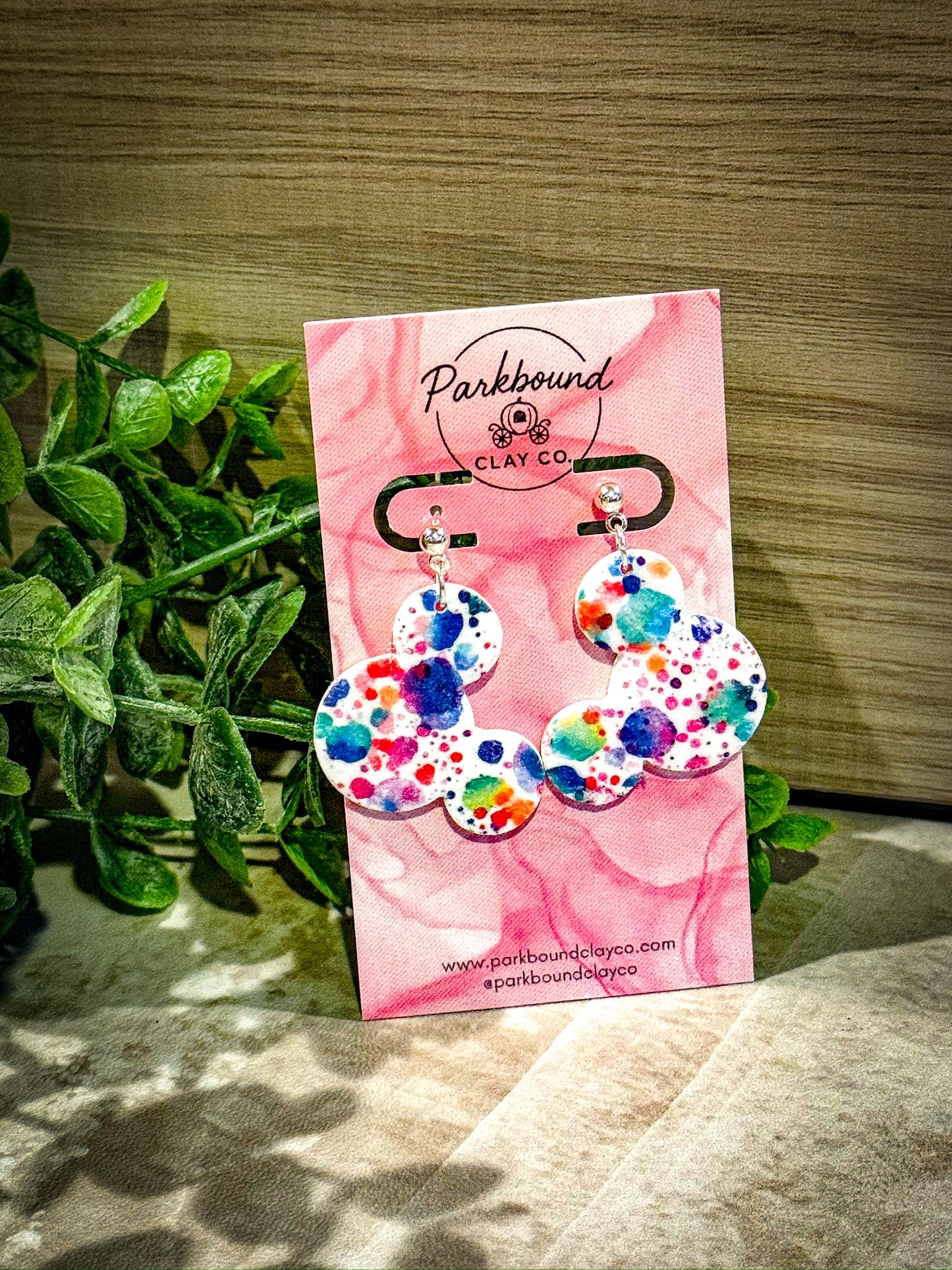 Color Splash Mouse Head Earrings