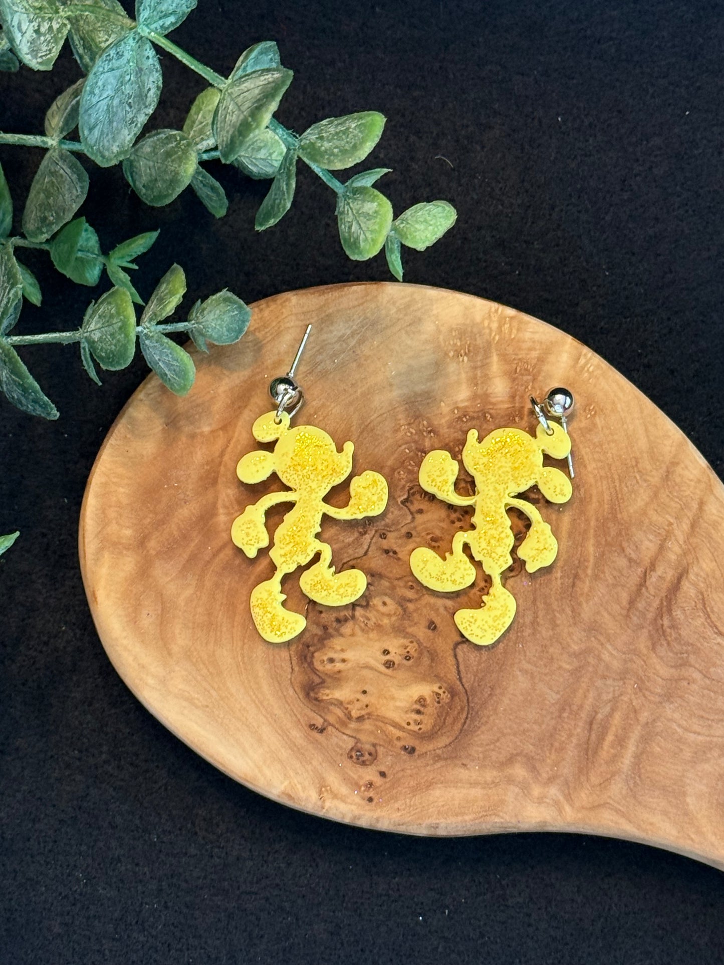 RunDisney Glitter Mouse Earrings