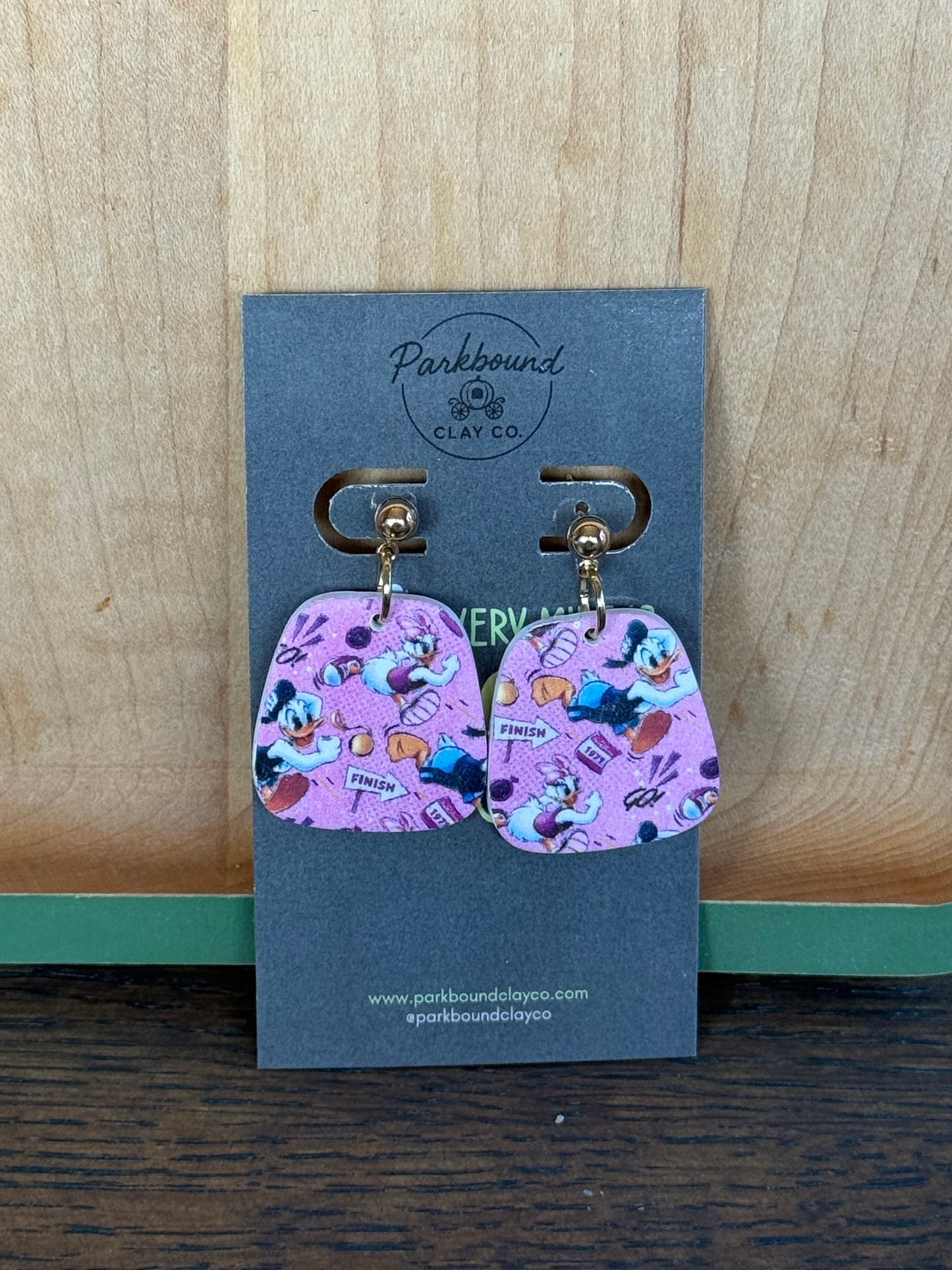Marathon Weekend Donald & Daisy Earrings | Square Running Earrings