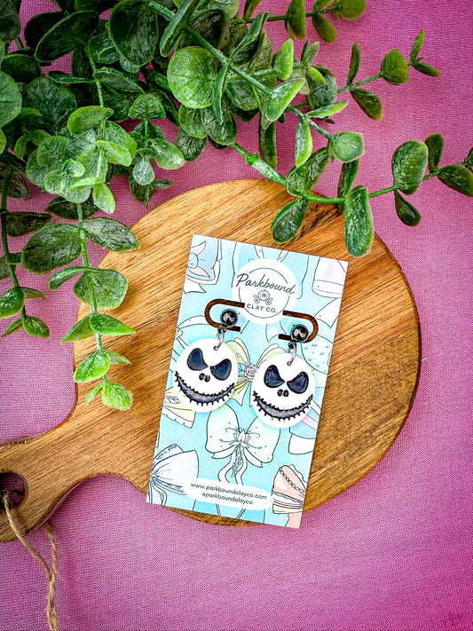 Jack-Inspired Earrings | Nightmare Before Christmas Polymer Clay Earrings