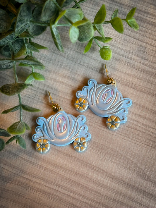 Enchanted Pumpkin Carriage Earrings – Fairytale Dreams