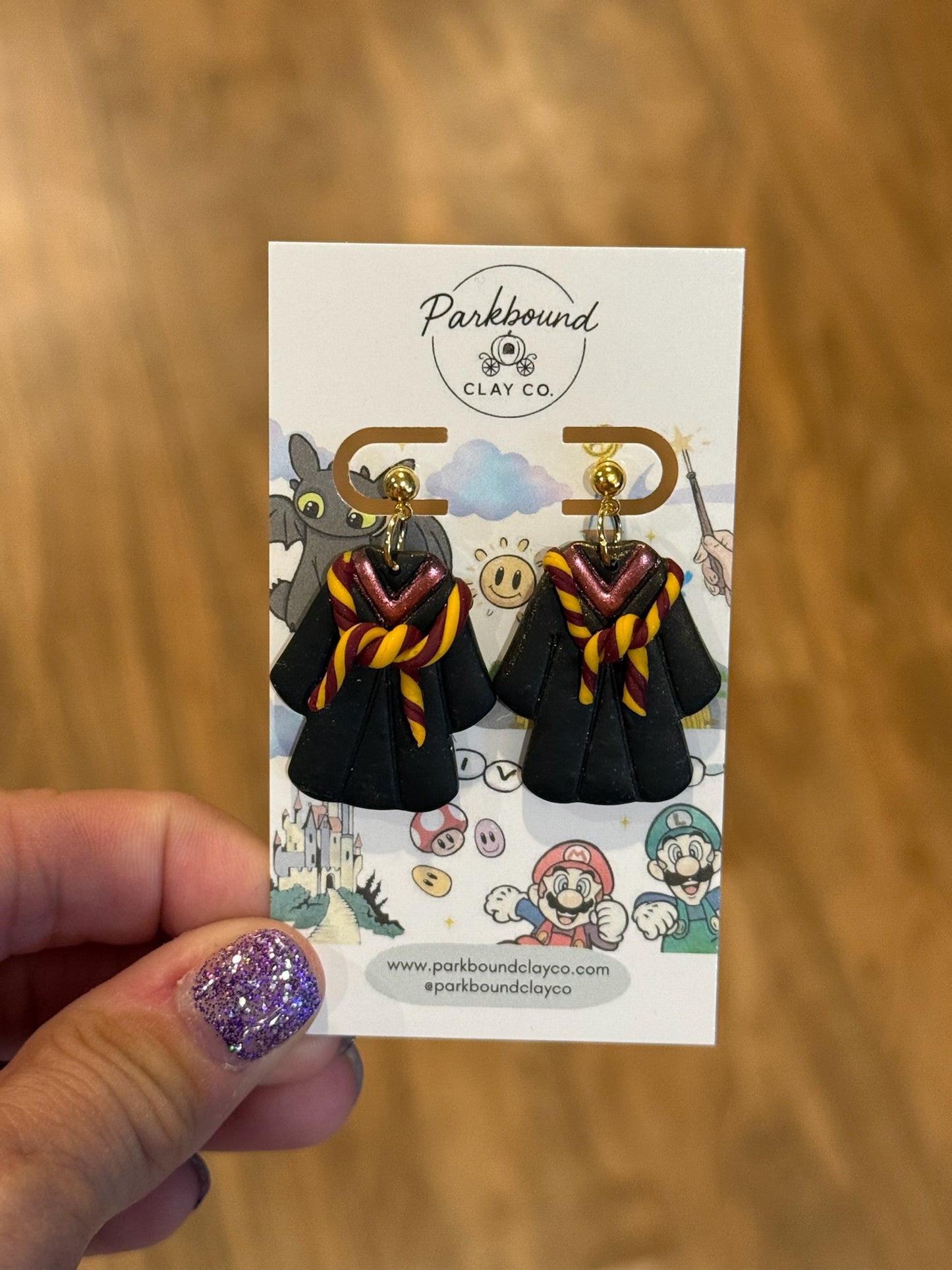 Gryffindor-Inspired House Robes Earrings