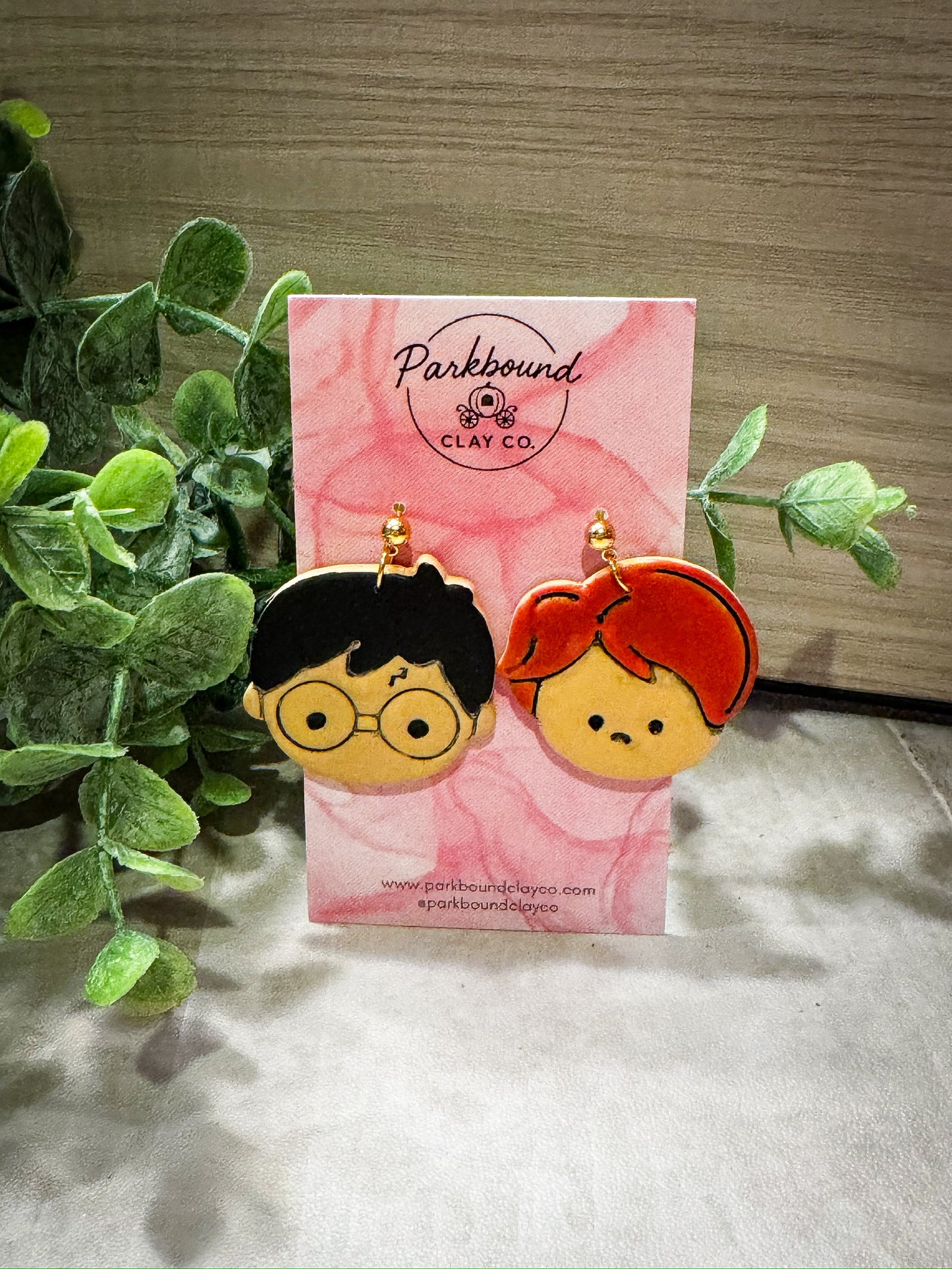 Harry & Ron Character Earrings – Best Friend Duo