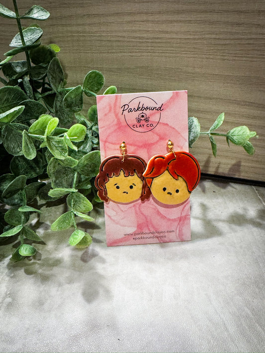Hermione & Ron Character Earrings – Dynamic Duo