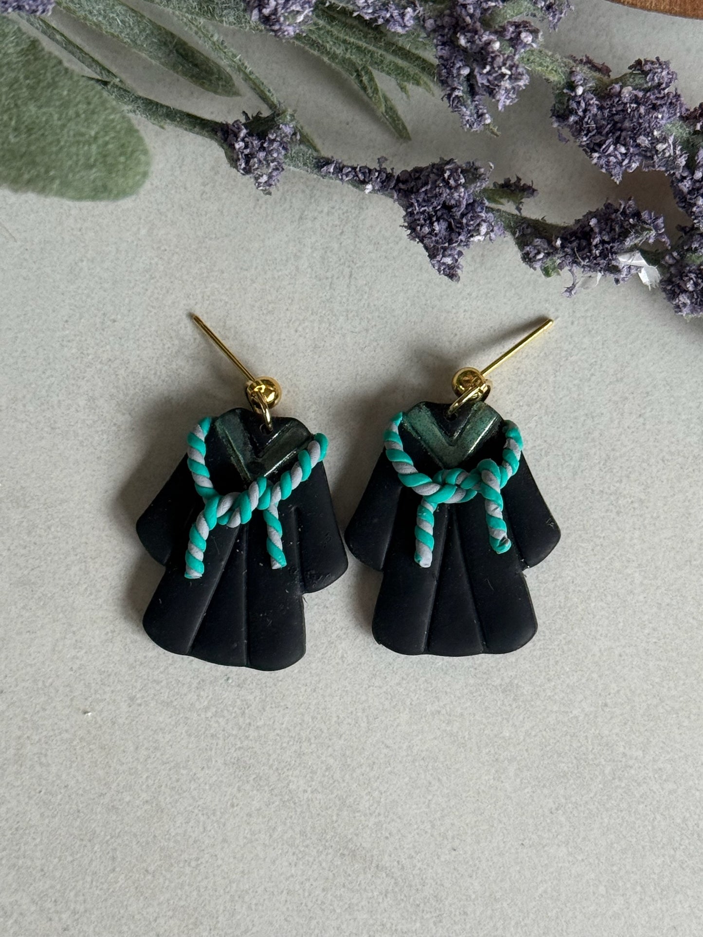 Slytherin-Inspired House Robes Earrings