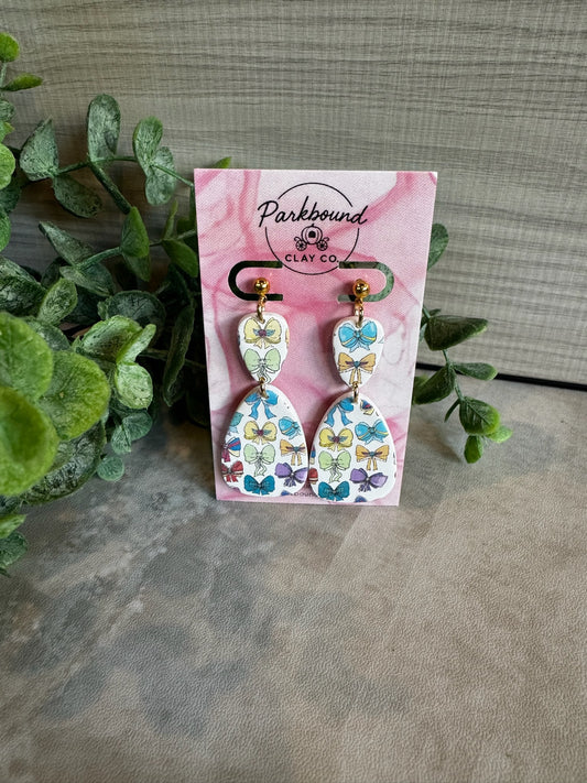 Vintage Bows Drop Earrings
