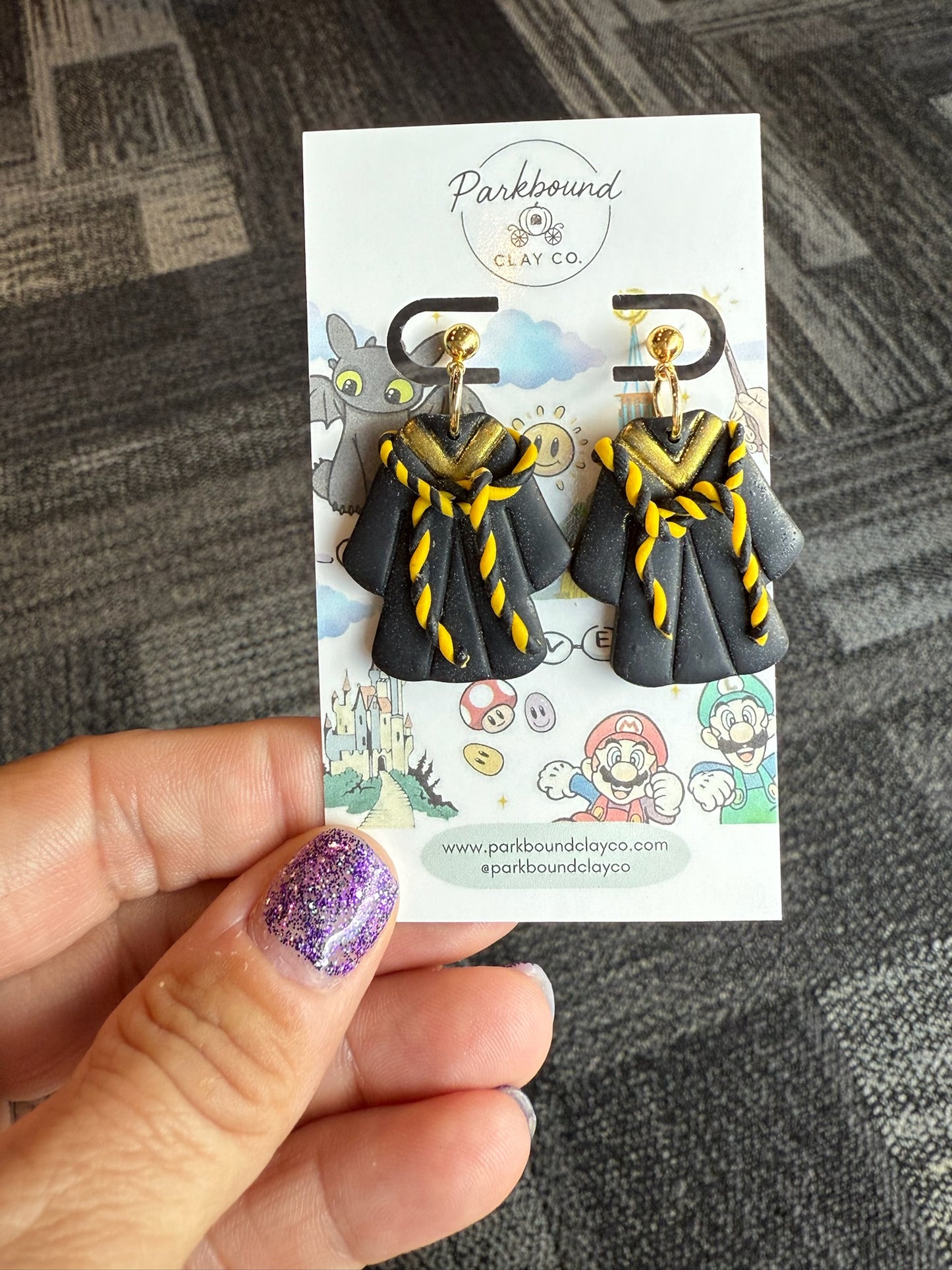 Hufflepuff-Inspired House Robes Earrings