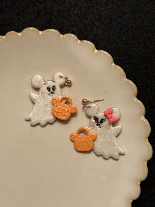 Ghosts with Pumpkins Earrings 👻🎃