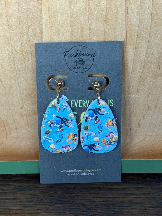 Marathon Weekend Goofy & Dopey Earrings | Tear Drop Running Earrings
