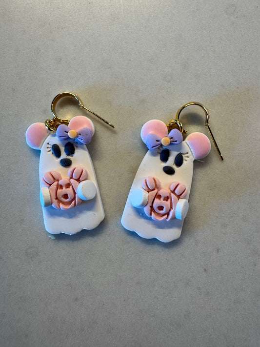 Subscriber Exclusive: Sweet Ghost Mouse Earrings