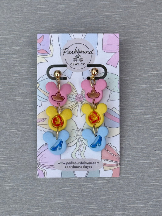 Princess Race Inspired Dangles | Fairytale Running Statement Jewelry