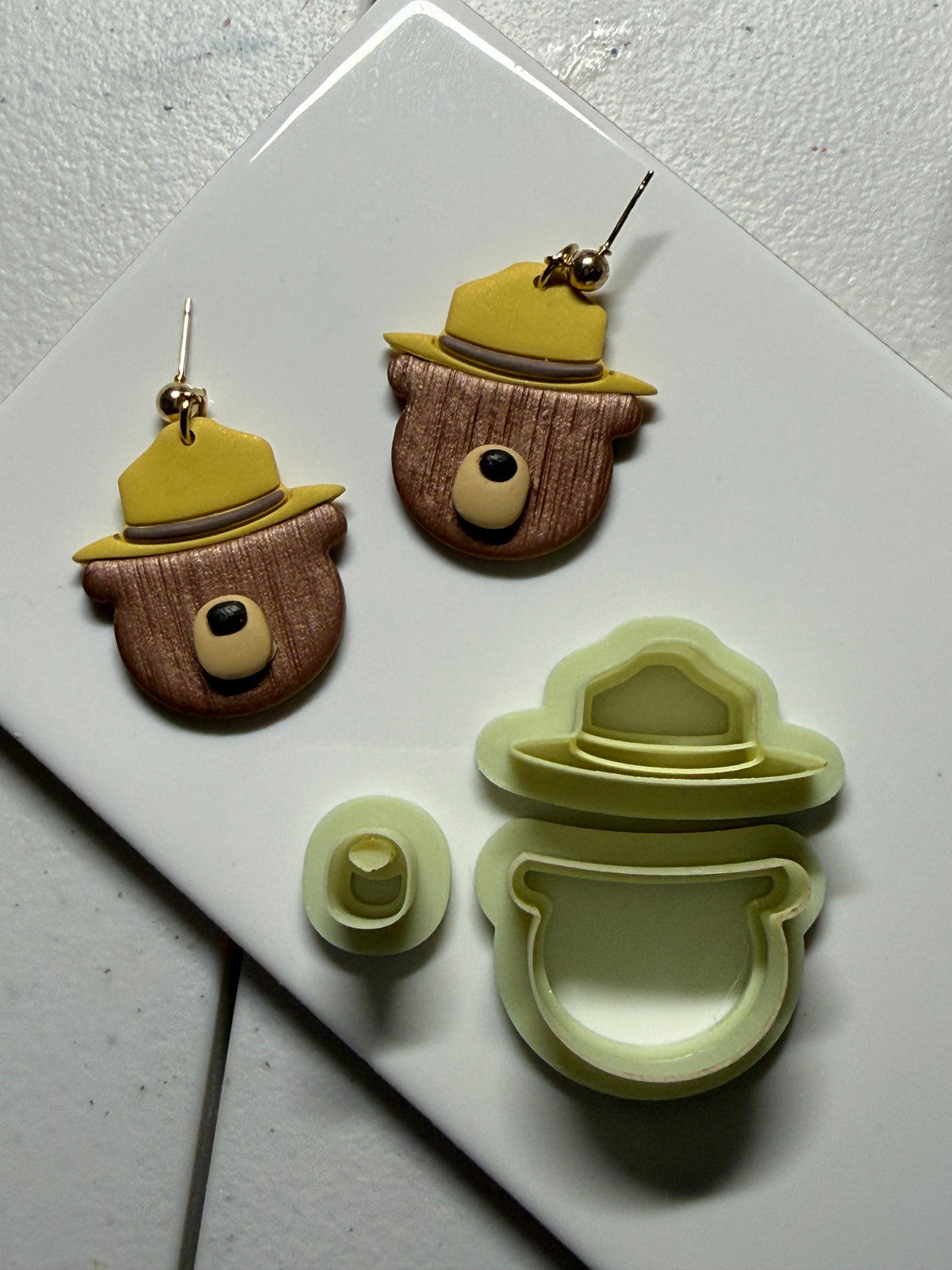 Smokey Bear Earrings | National Park Inspired Polymer Clay Earrings