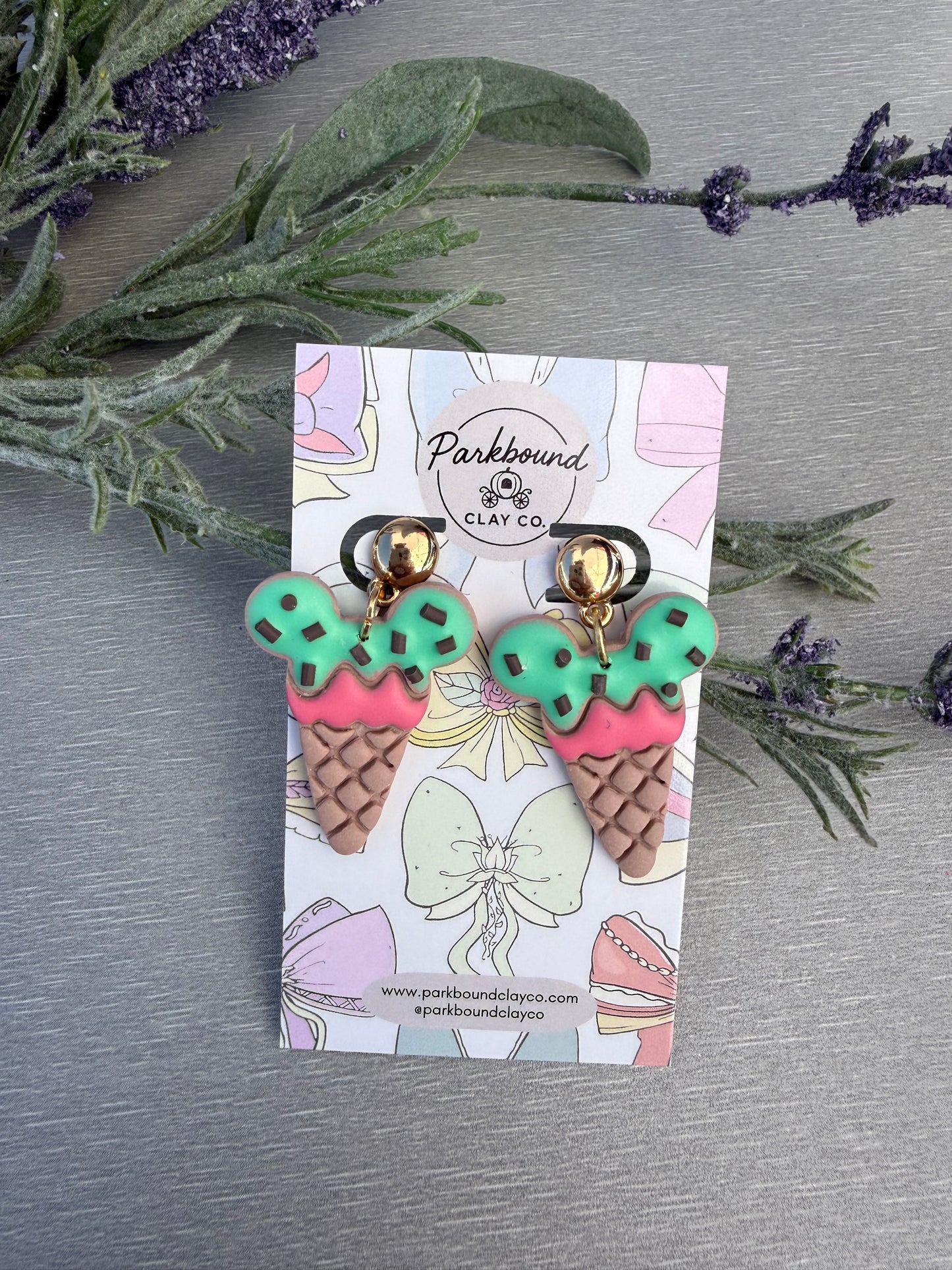Mint Sprinkle Ice Cream Dangles