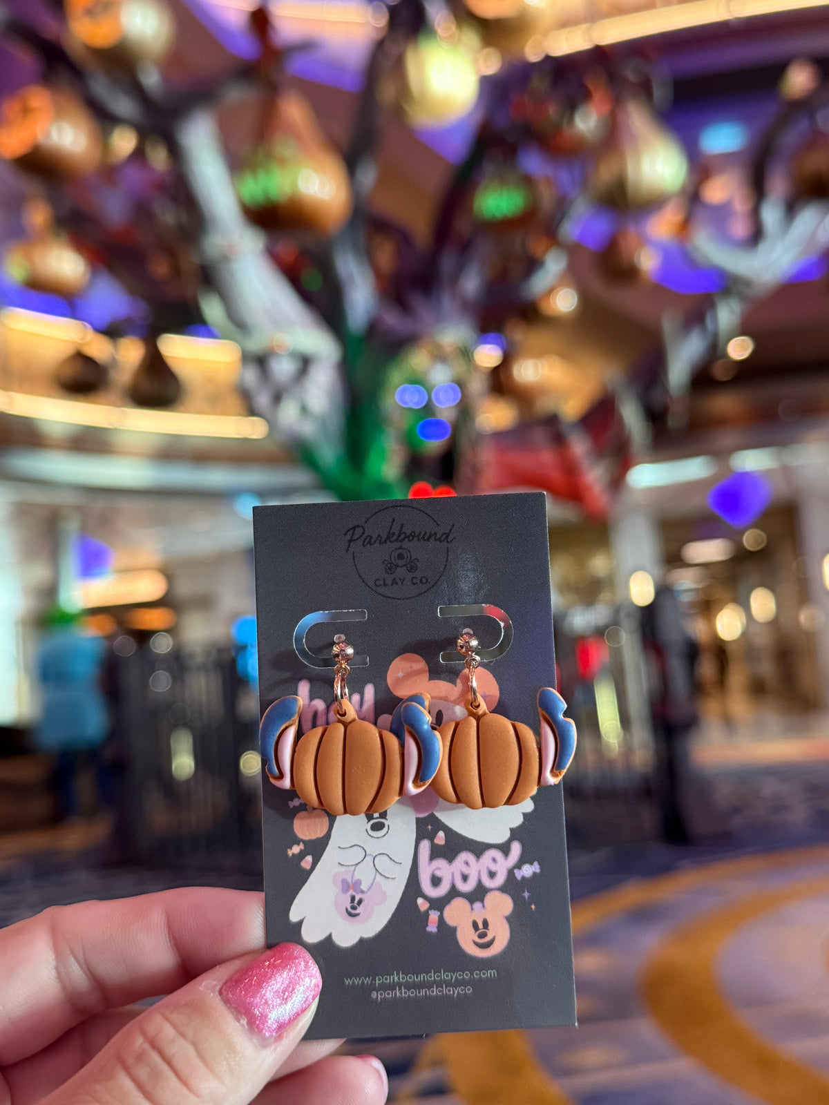 Stitch Pumpkin Earrings | Disney Fall & Halloween Polymer Clay Earrings