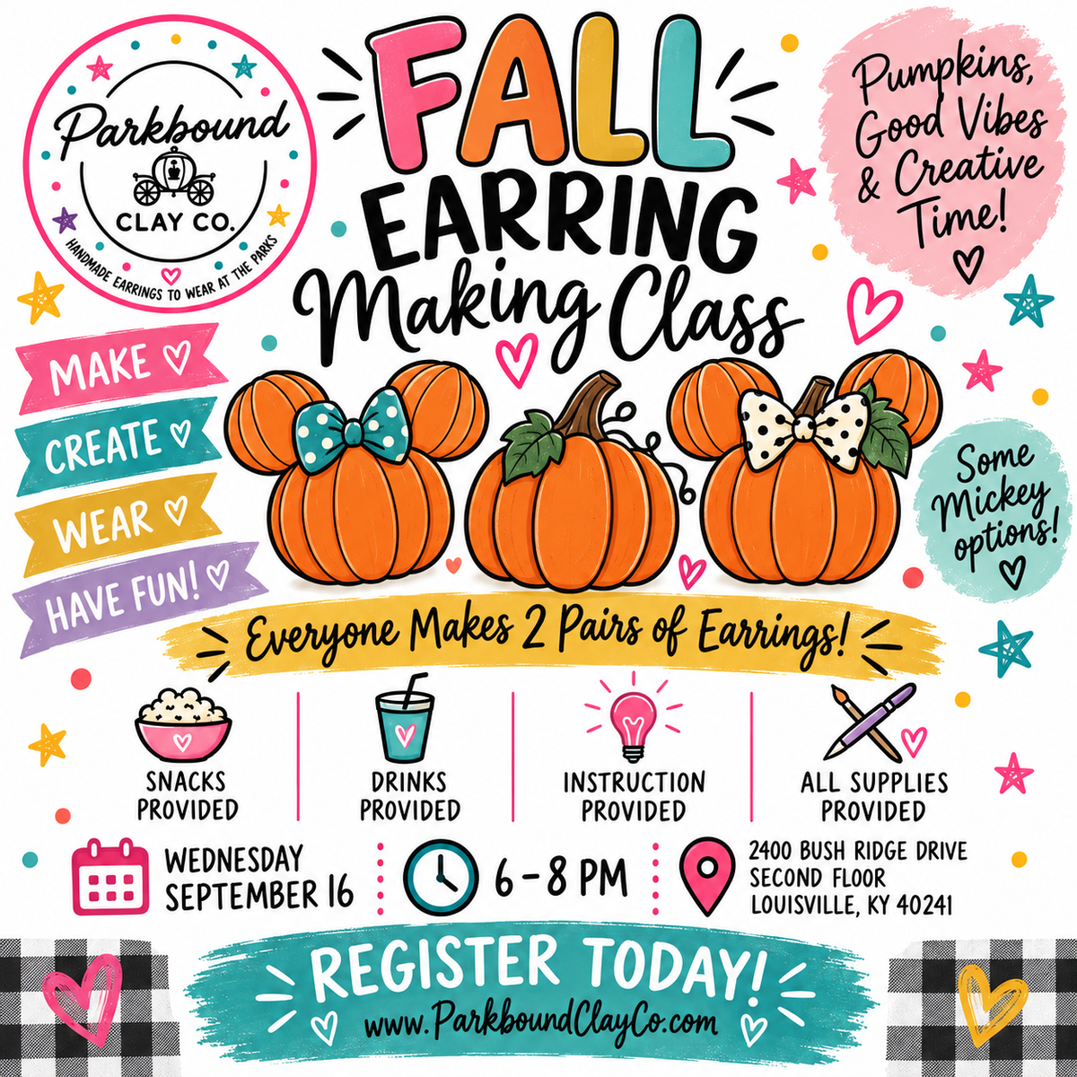 Earring Making Class Ticket | September 16, 2026